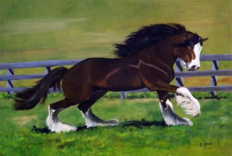 Shire Horse Painting By Diane Howe Pixels