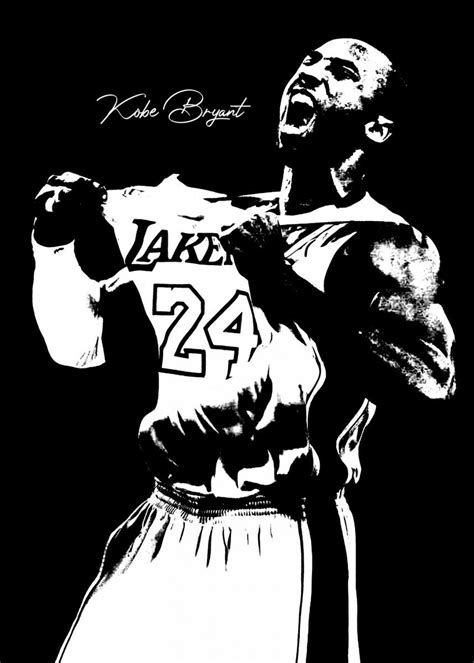 Kobe Bryant Pop Art Poster Print Metal Posters Displate Posters