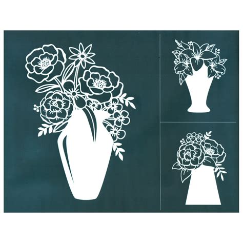 Ready To Use Diy Silk Screening Stencil Flower Bouquet Vase Design Ezscreenprint