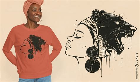 Designs Gr Ficos Para Camisetas E Merch De Mulher Africana