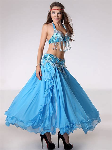 Magnifique Costume De Danse Orientale Mode En Chiffon En Fibre