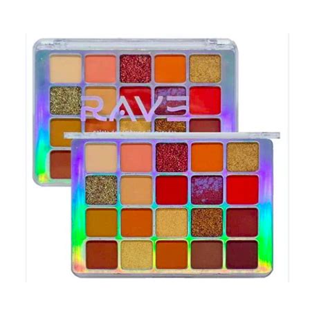 Paleta De Sombras E Iluminador Rave Vivai Make No Atacado