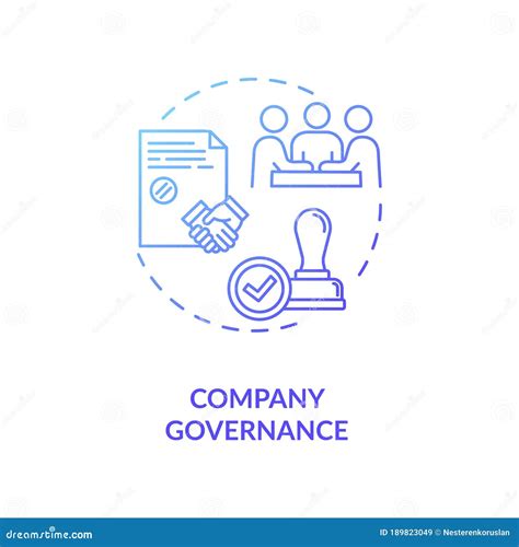 Company Governance Concept Icon Stock Vector Illustration Of Business