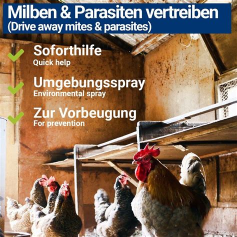 500ml Milbenspray Hühner Geflügel Vögel gegen Milben rote Vogelmilbe