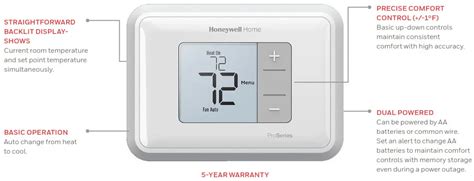 Honeywell Home T3 Pro Non Programmable Thermostat User Manual