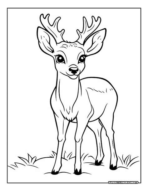 Reindeer Coloring Pages - Superstar Worksheets