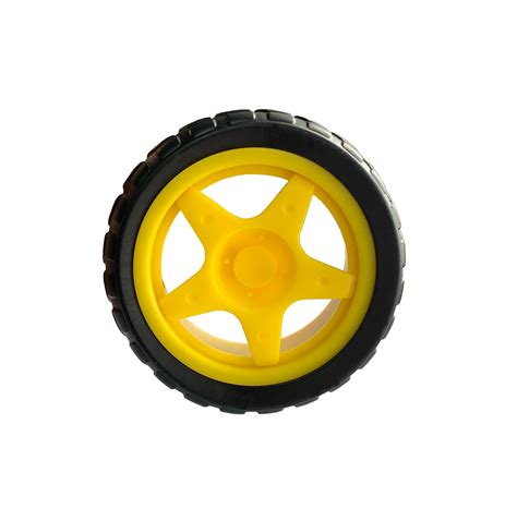 Roda Pneu 68mm para Carrinho Chassi Robótica PISCALED Arduino