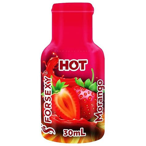 Gel Lubrificante Oral Beijável HOT Sabor MORANGO FOR SEXY Amor de