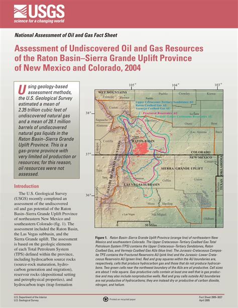 PDF National Assessment Of Oil And Gas Fact Sheet Assessment