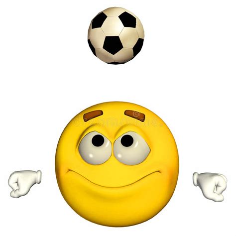 Emoticon Playing Football Soccer Stock Illustration Illustration