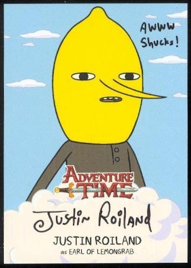 Cryptozoic 2014 Adventure Time Autograph Card Auto A1 Justin Roiland Lemongrab | Adventure time ...