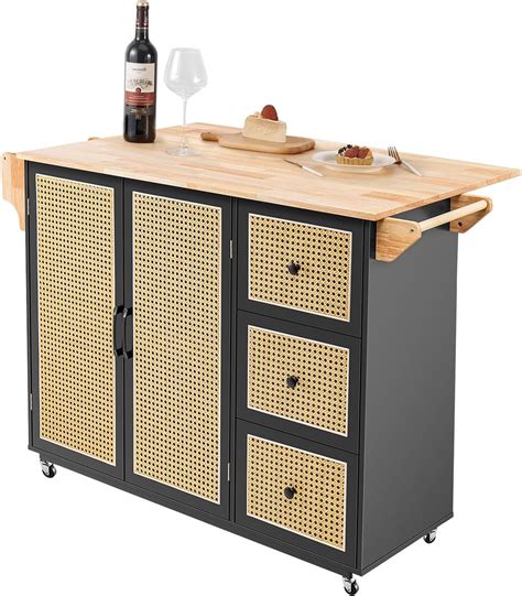 Amazon Yorking Rolling Kitchen Island With Storage Kitchen Island