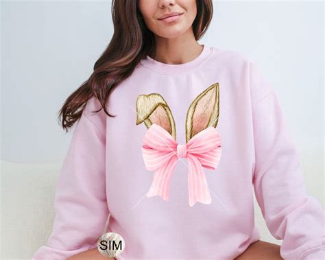 Easter Bunny Ears Coquette Bow PNG File Coquette Bow PNG Coquette