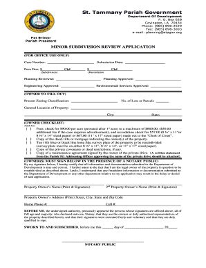 Fillable Online Stpgov Minor Subdivision Application And Requirements