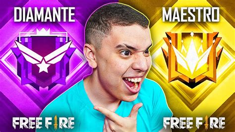 ME QUEDA 1 DÍA PARA LLEGAR AL RANGO MAESTRO EN FREE FIRE 6000