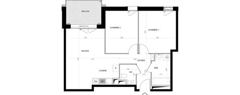 Plan Appartement T3 De 58 43 M² Neuf Résidence « La Saint Cyrienne à