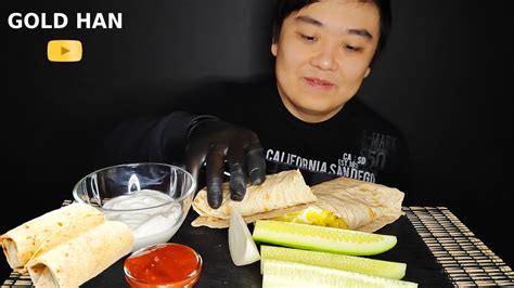 ASMR SHAURMA CHICKEN SHAWARMA Mukbang EATING SOUNDS Gold Han 먹방