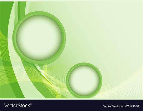 Background design with green round patterns Vector Image