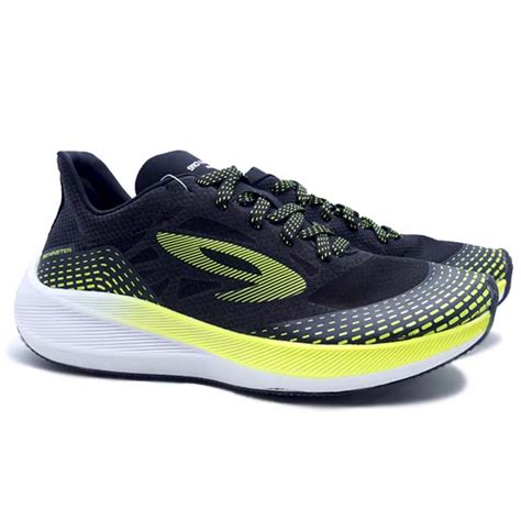 Sepatu Running Haze Hitam Hijau Neon Putih