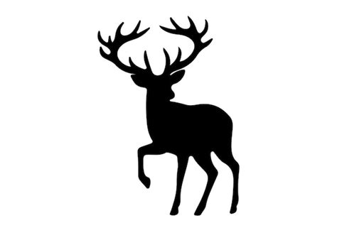 Premium Vector Isolated Black Silhouette Of A Deer Collection Deer