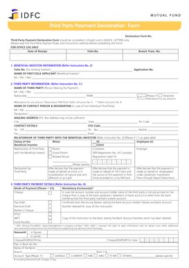 Third Party Payment Declaration Form Fill Online Printable Fillable