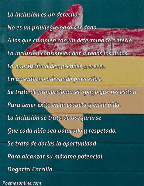 Cinco Mejores Poemas sobre la Inclusión Escolar Poemas Online