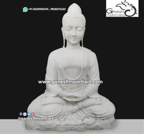 White Buddha Statue For Garden For Temple At Rs 60000 In Jaipur Id 24310039012