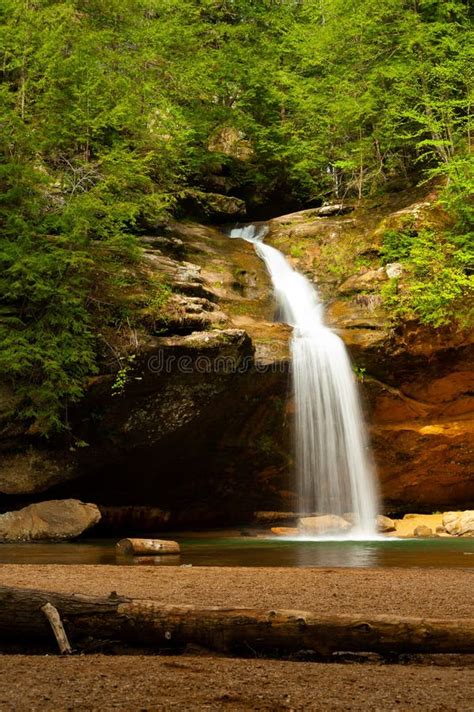 Lower Falls Hocking Hills Scenic Waterfall Ohio Stock Photo