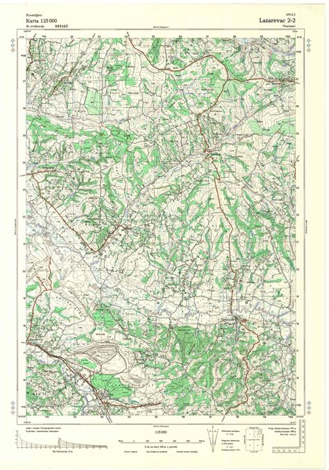 Topografske Karte Srbije Jna Lazarevac