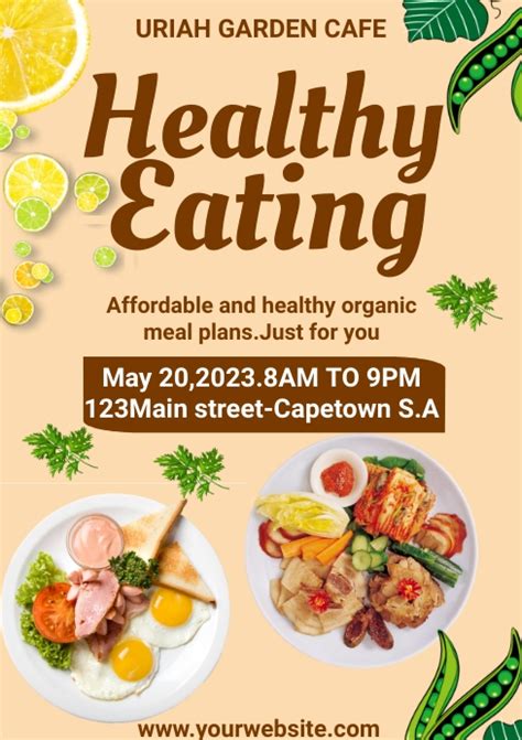 Healthy Eating Flyer Template Postermywall