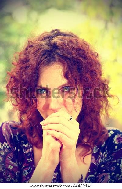 Beautiful Young Woman Long Red Hair Stock Photo 64462141 Shutterstock