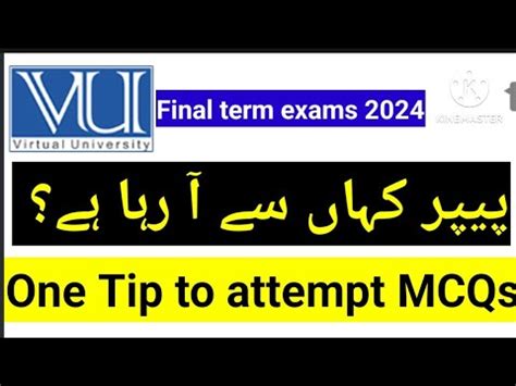 Vu Final Term Exams Kahan Sa Araha Obe Important Tip Preparation Of