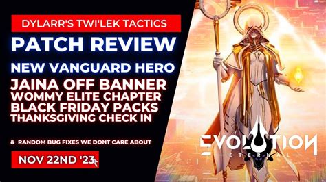 Let S Discuss The Eternal Evolution Patch Notes NEW VANGUARD Nov