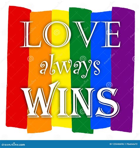 Rainbow Gay Pride Flag Symbol Of Sexual Minorities Love Wins Stock