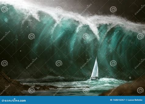 Tsunami Stock Photography CartoonDealer 68981588