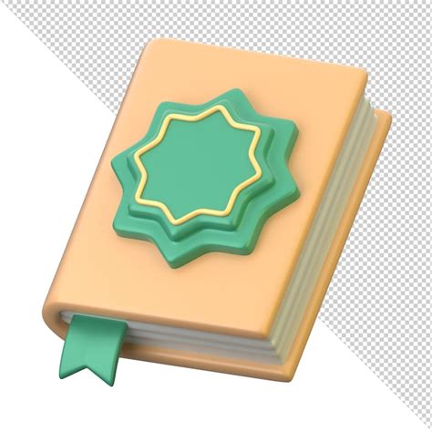 Premium PSD 3d Ramadan Quran Hadits Icon