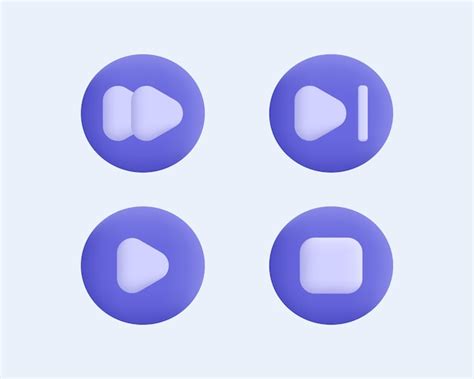 Premium Vector 3d Realistic Concept Media Player Icons Set Vector Design