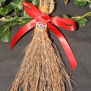 Small Cinnamon Broom Or Besom With Pentagram Yule Ornament Etsy