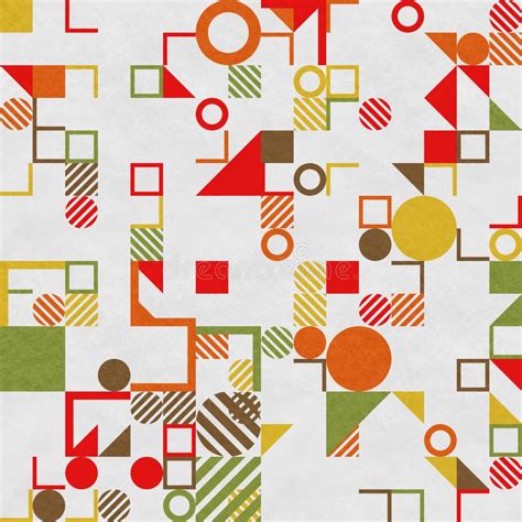 Abstract Geometric Figures Bauhaus Background Stock Illustration