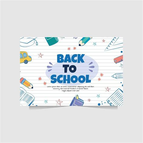 illustration of back to school poster 27569322 Vector Art at Vecteezy