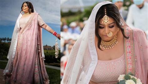 Plus Size Bride Wore A Blush Pink Lehenga By Anita Dongre Paired It