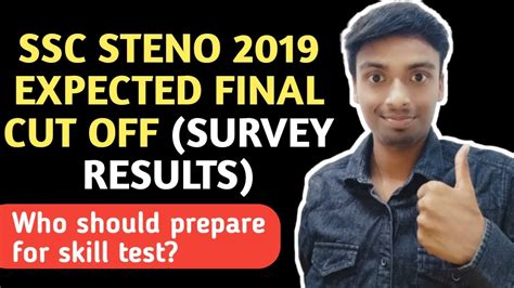 Survey Results SSC Steno 2019 Expected Final Cut Off SSC