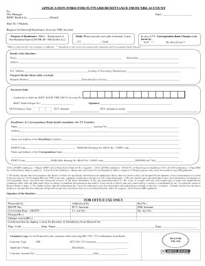 Inward Remittance Letter To Bank Fill Online Printable Fillable