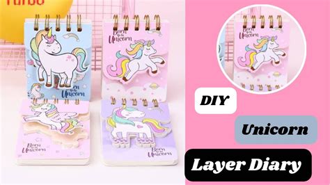 Diy Unicorn Layer Diary How To Make Binder Diary Art And Craft