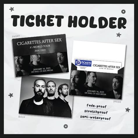 SCRATCHPROOF Cigarettes After Sex X S World Tour In Manila Ticket Holder Shopee Philippines