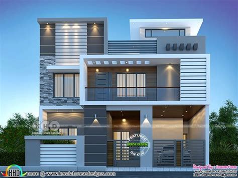 Bedrooms Sq Ft Duplex Modern Home Design Kerala Home Design