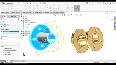 Mirror Command In Solidworks Mirror Feature In Solidworks How To