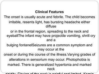 pediatrics Meningitis | PPT | Free Download