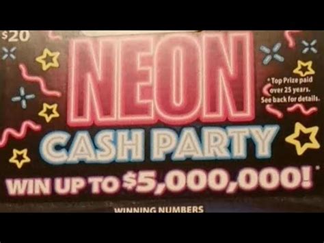 New Neon Cash Party California Lottery Scratchers YouTube