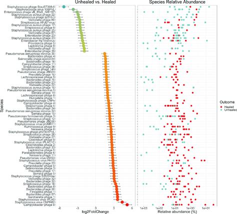 Differential Abundance Analysis Of Healed And Unhealed Wound Viromes